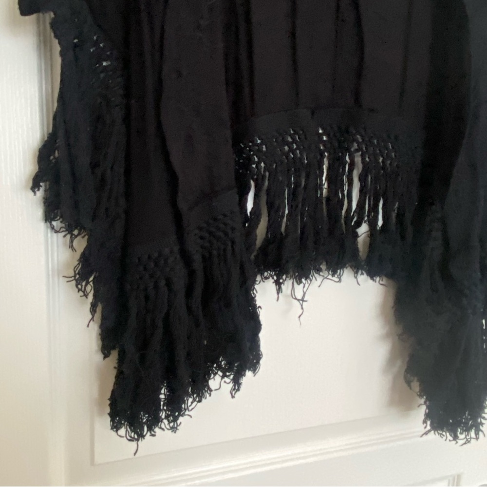 Roxy Black Tassel Fringe Swim Coverup - Picture 3 of 5